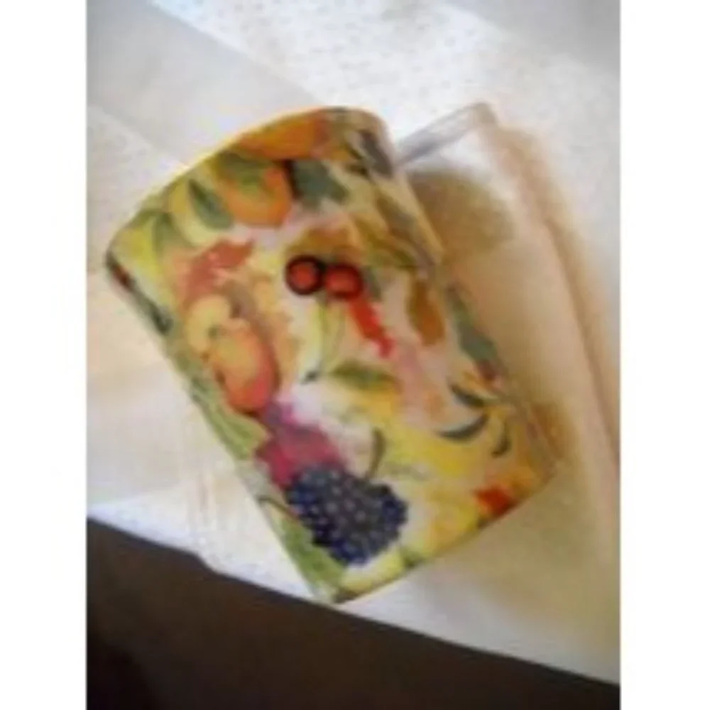 Formalities Baum Brothers Fruit Design Grapes Apples Lemons Bathroom Tumbler